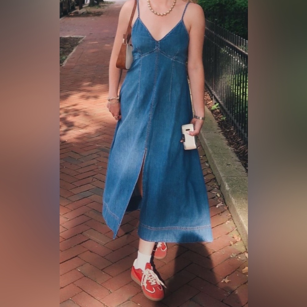 Reformation Gabriella Denim Dress